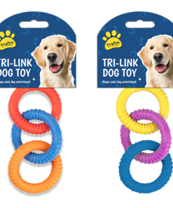 Kingdom Tri-Link Dog Toy Div.Farger