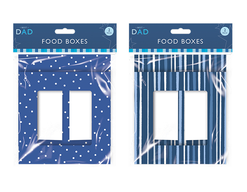 Father's Day Food Boxes 2pk Div.Farger