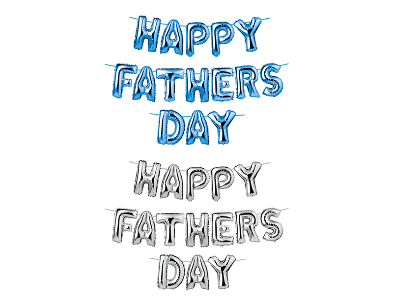 Father's Day Foil Balloon Banner Div.Farger