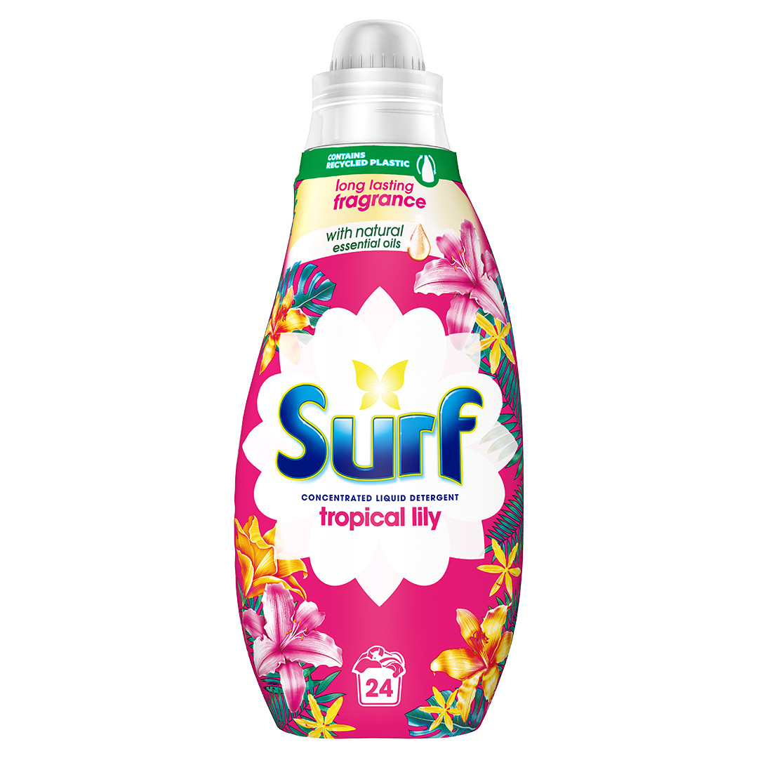 Surf Tropical Lily Concentrated Fabric Detergent 24wash 648ml