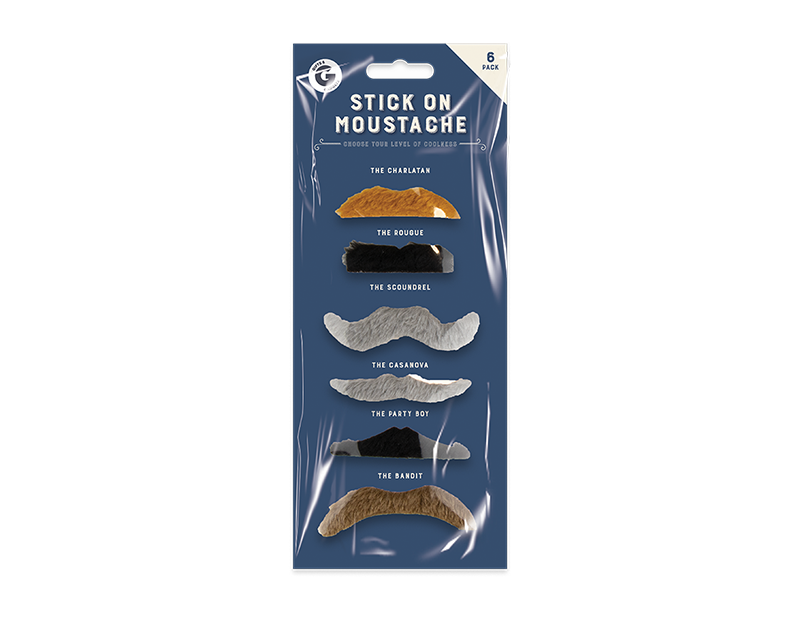 G&G Stick-On Moustache 6pk