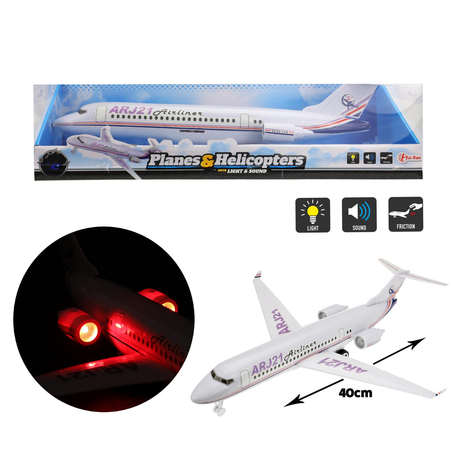 Planes&Helicopters Passenger Airplane w/Light&Sound