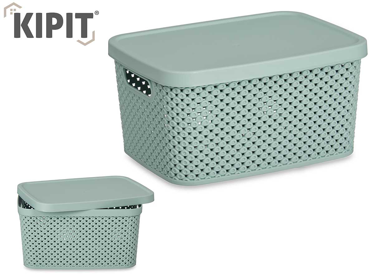 Kipit Organiser Basket w/Lid Mint 3,5L