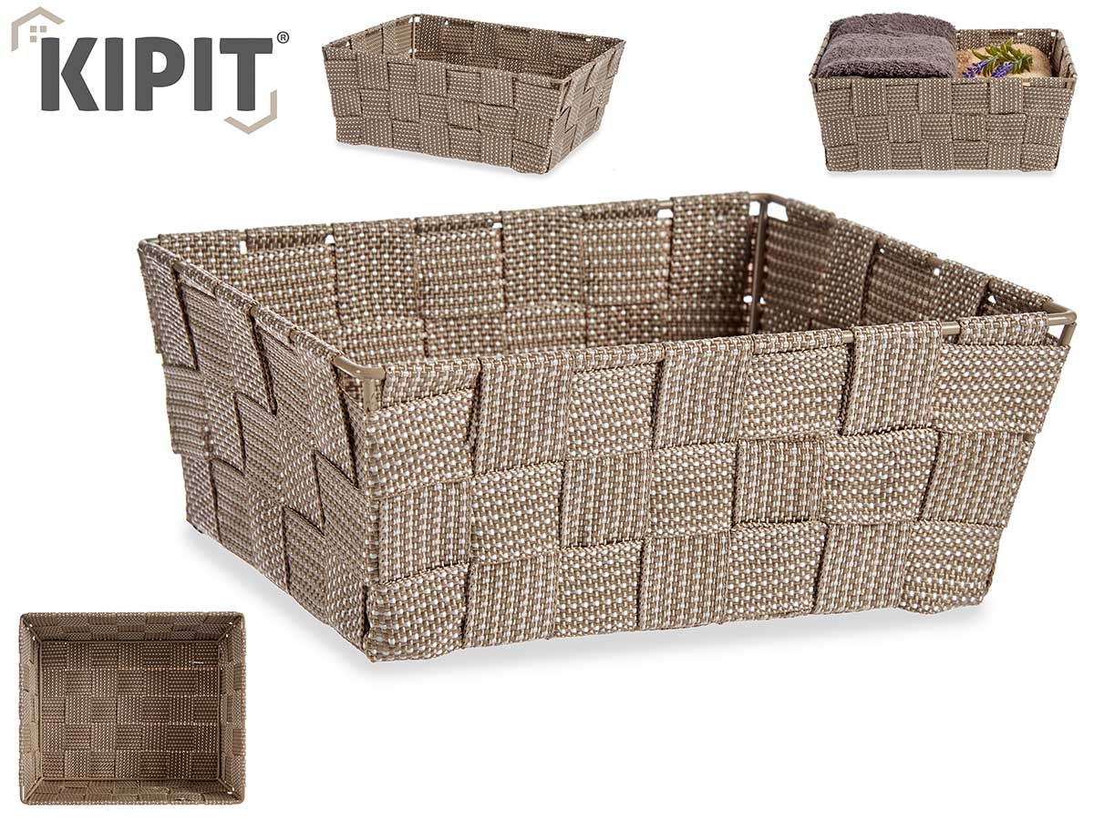 Kipit Fabric Storage Basket Brown 1,7L 21x18x8cm