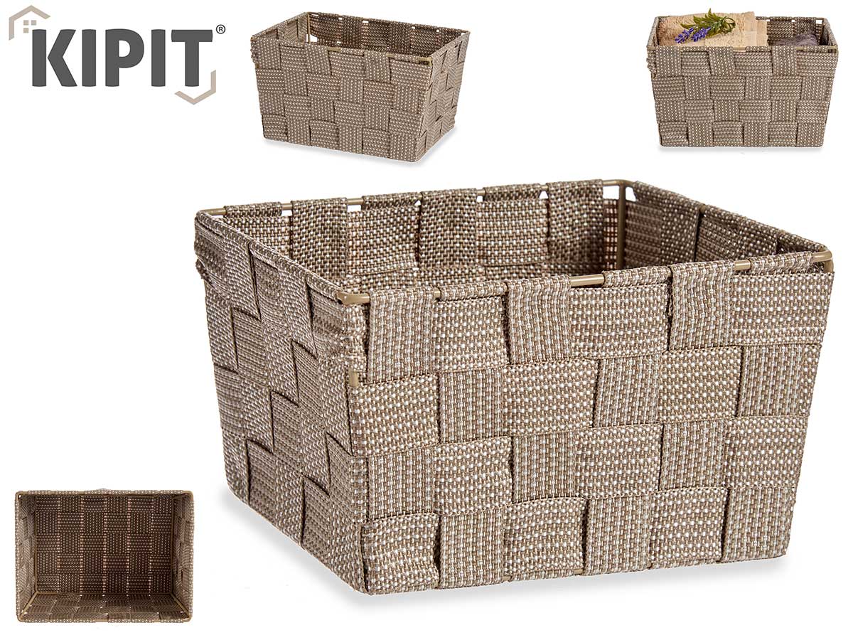 Kipit Fabric Storage Basket Brown 1,8L 20x15x11cm