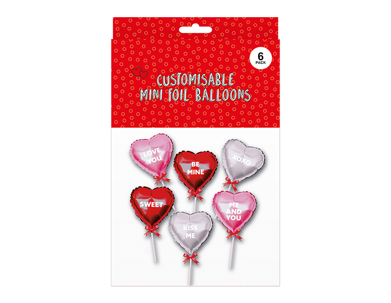 Valentine's Day Heart Mini Foil Balloon Kit