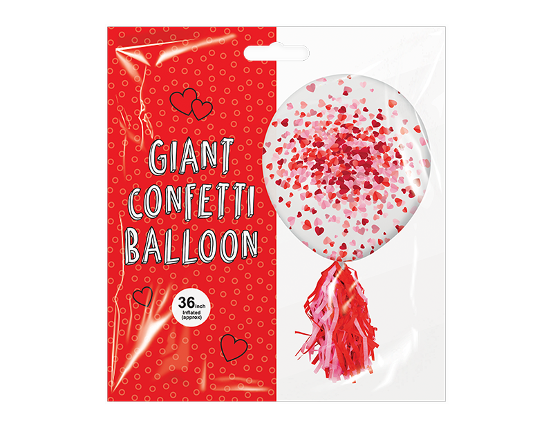 Valentine's Day Giant Heart Tassel Balloon 36"