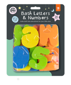 123Baby Bath Letters & Numbers 36pk