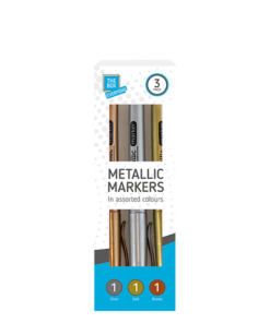 The Box Everyday Metallic Markers 3pk