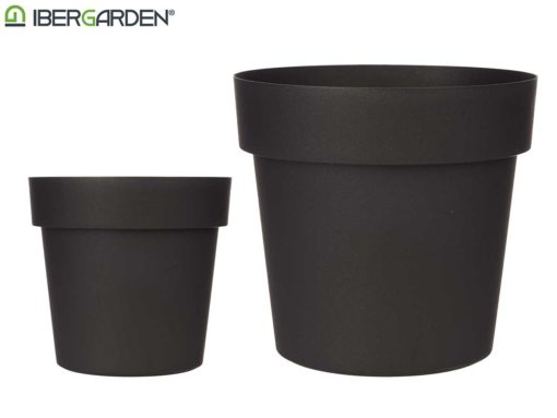 Ibergarden Flowerpot Black Ø20cm