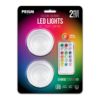 Prism LED Colour Changing Touch Lights w/Remote 2pk