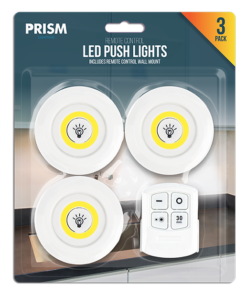 Prism LED Touch Lights w/Remote 3pk