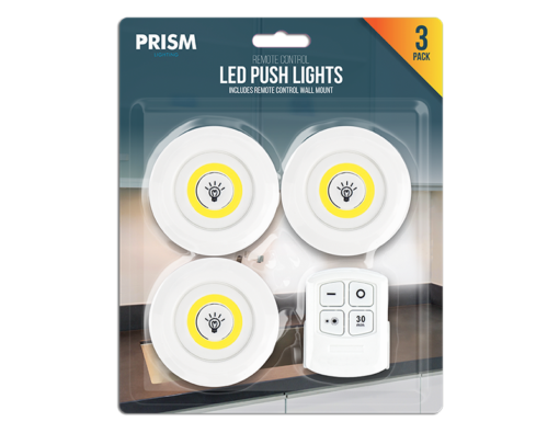 Prism LED Touch Lights w/Remote 3pk
