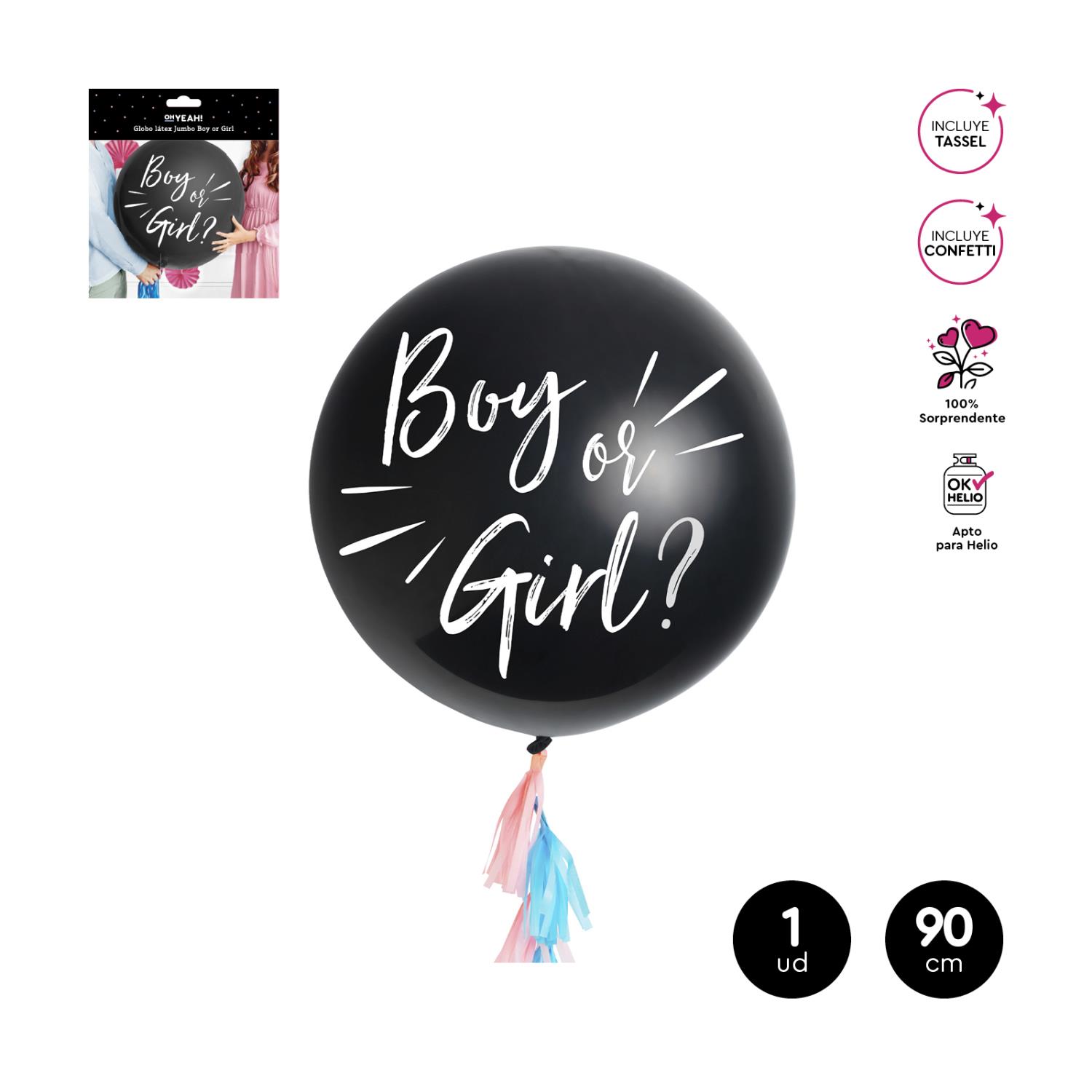 OH Yeah! Boy Or Girl? Balloon Ø90cm