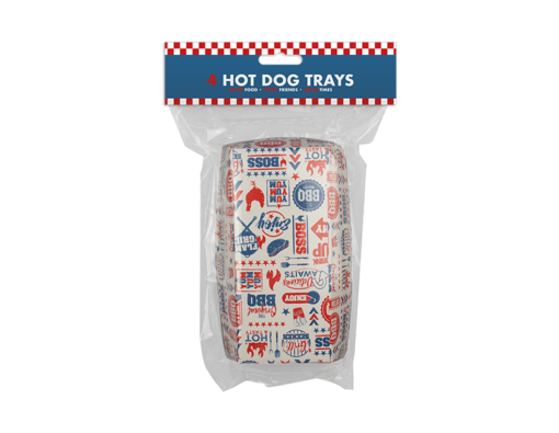 BBQ Summer Hot Dog Trays 4pk