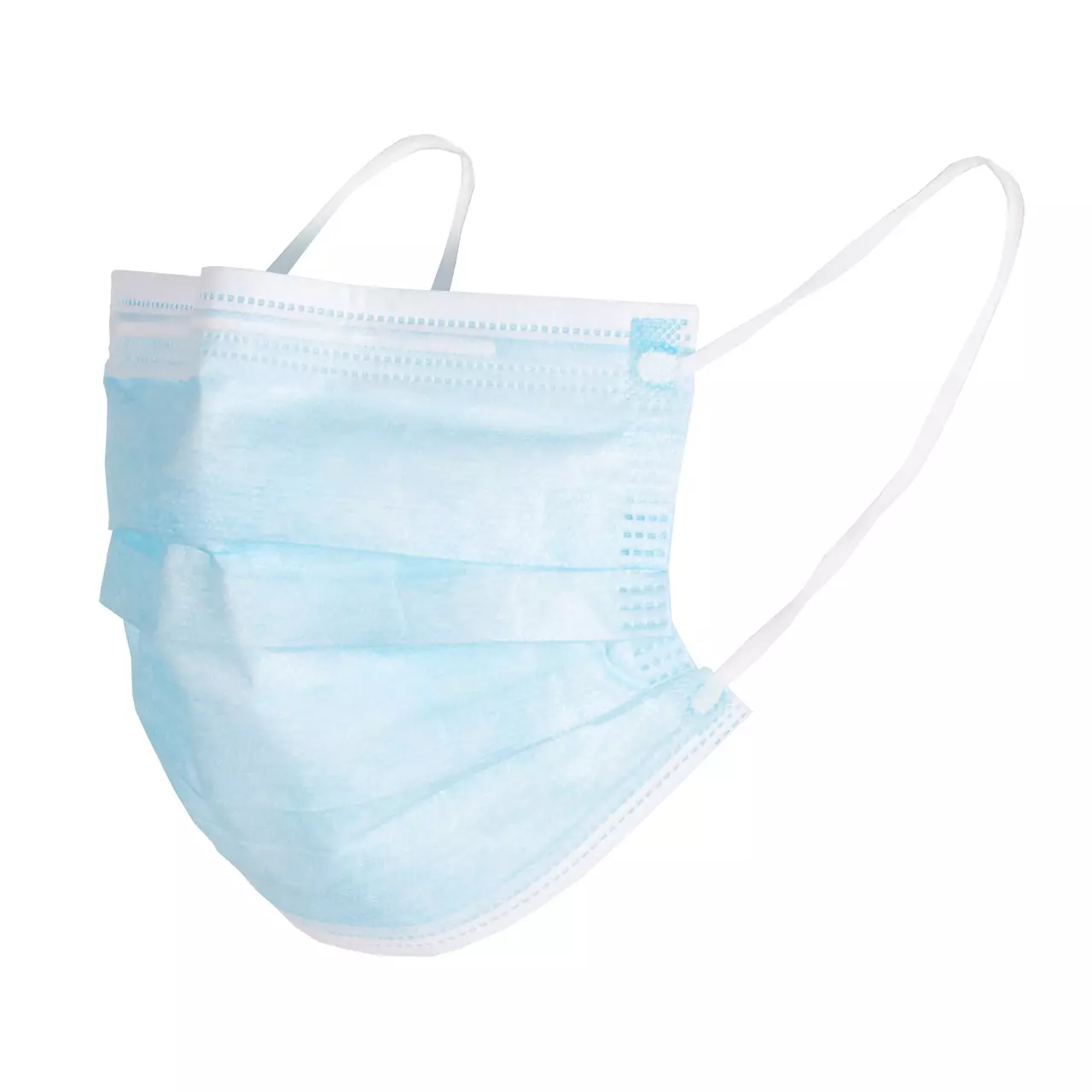 KIRURGISKE MUNNBIND EN14683 MED STRIKK 3 LAGS BLÅ PK A 50 STK