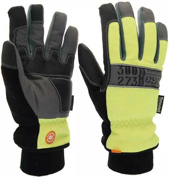 RIGG LEATHER VANNTETT VINTERHANSKE I SKINN/SYNTET.