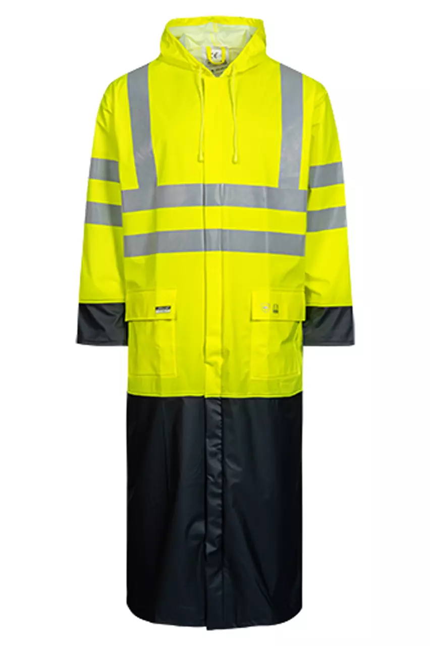 REGNFRAKK EN471 KL.3 HI-VIZ GUL/MARINE