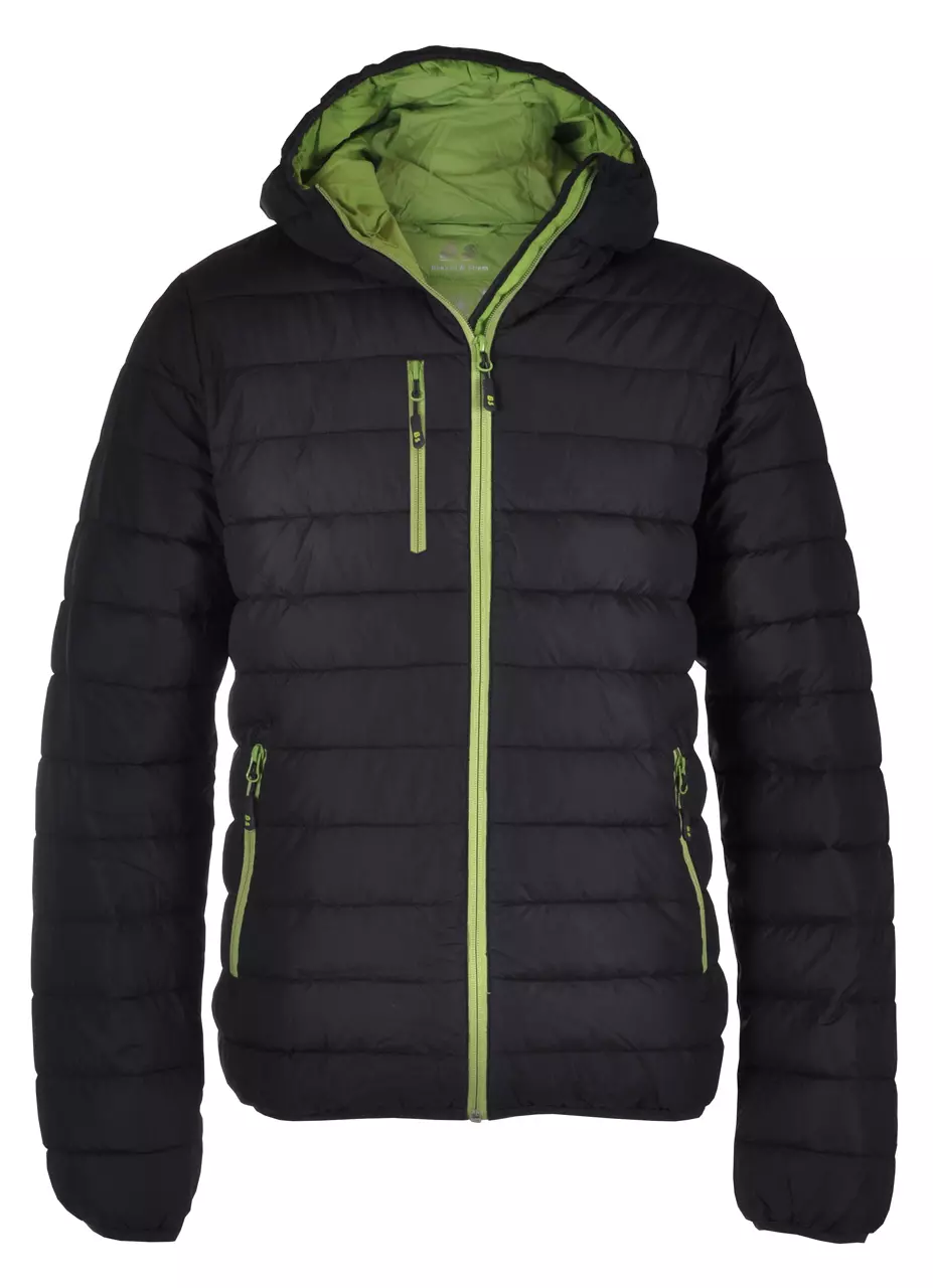 TYIN VATTERT JAKKE, GRAFITT/LIMEGRØNN