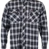 FLANELLSKJORTE SVARTRUTET BS