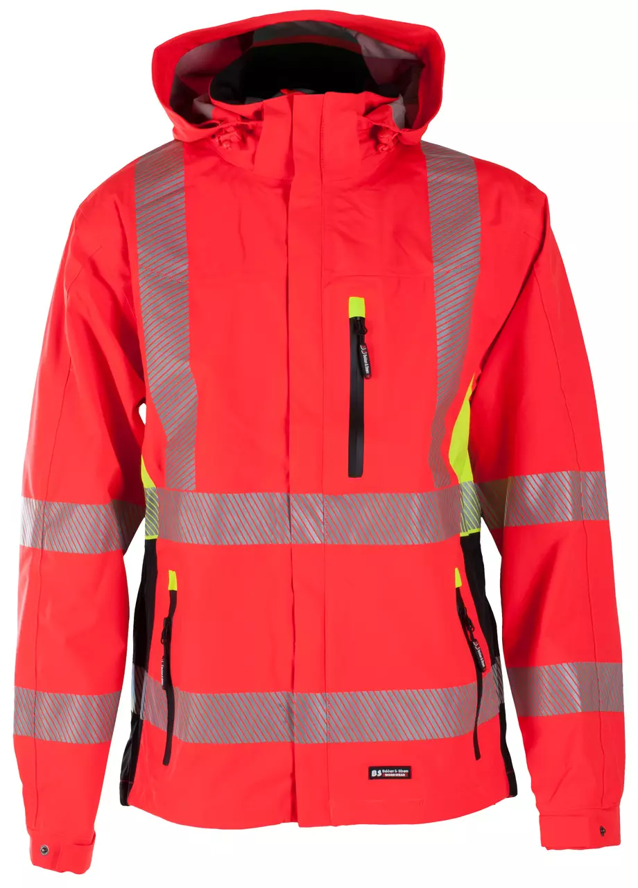 GJØVIK SKALLJAKKE RØD/SVART/GUL EN20471 KL. 3