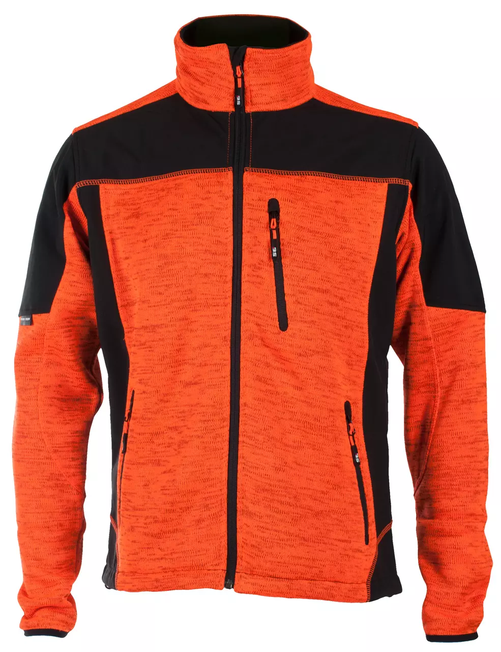 JAKKE KOLBU MED SOFTSHELL KONTRAST ORANSJE/SVART BS