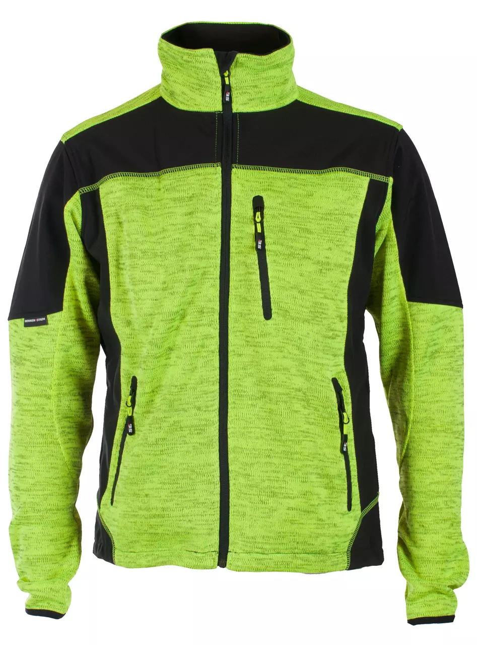 JAKKE KOLBU MED SOFTSHELL KONTRAST GUL/SORT