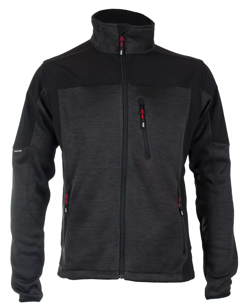 JAKKE KOLBU MED SOFTSHELL GRÅ/SVART