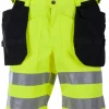 SHORTS HÅNDVERK POLYESTER/BOMULL GUL/SVART EN20471 KLASSE 2