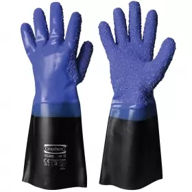 Fiskerhansker Vinyl/PVC med granulering, interlockfôr