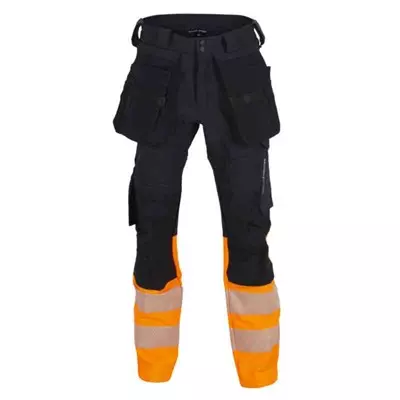 LILLEHAMMERBUKSE KORTE BEIN OG AVTAGBARE HENGELOMMER ORANGE/SORT