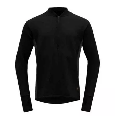 THERMAL ZIP NECK BLACK
