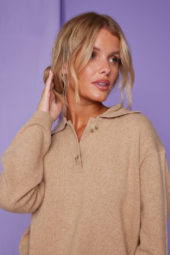 Depp knitted sweater camel, Line Of Oslo