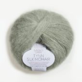 Tynn Silk Mohair Støvet lys grønn 8521
