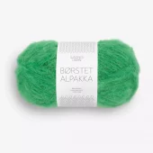 Børstet Alpakka Jelly Bean Green 8236