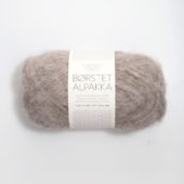 Børstet Alpakka Beige Melert 2650