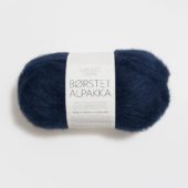 Børstet Alpakka Marine blå 5575