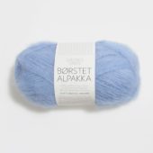 Børstet Alpakka Lys blå 6003