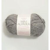 Mini Alpakka Gråmelert 1042