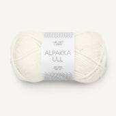 Alpakka Ull Hvit 1002