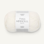 Tynn Merino 1001 Hvit