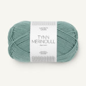 Tynn Merino 7741 Støvet petrol
