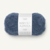 Børstet Alpakka Blåbær 6064