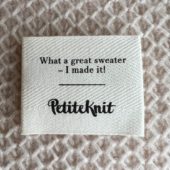 PetiteKnit Label "What a great Sweater - I made it" Stor