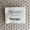 PetiteKnit Label "Made by someone who loves me"