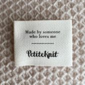PetiteKnit Label "Made by someone who loves me"