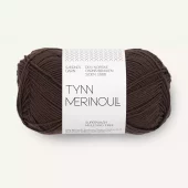 KL Tynn Merino 3081 Mørk Brun