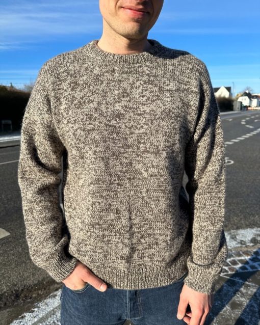 PetiteKnit Melange Sweater Man Papir