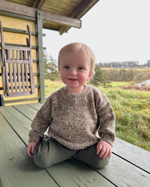 PetiteKnit Melange Sweater Baby Papir