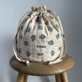 Get Your Knit together bag - Midnight blue flower